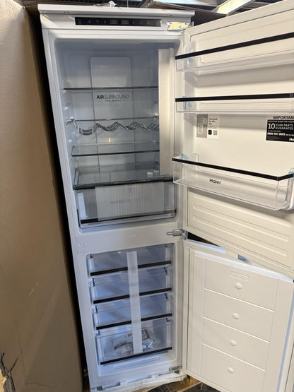 Haier HB50T618FMK 50:50 Traditional Integrated Frost Free Fridge Freezer - White