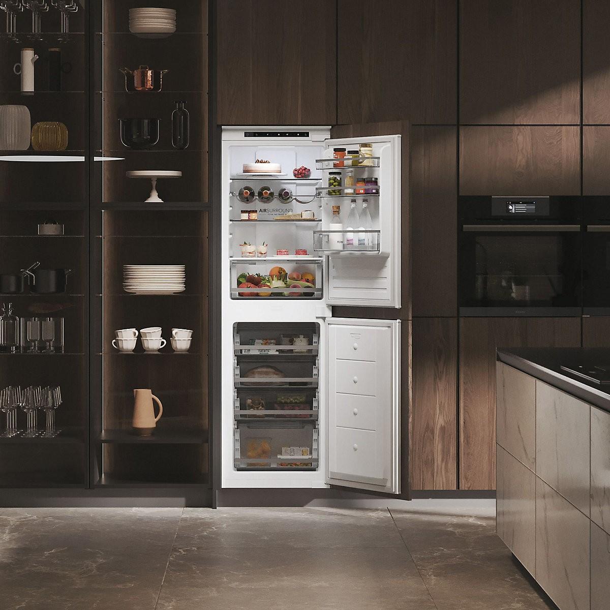 Haier HB50T618FMK 50:50 Traditional Integrated Frost Free Fridge Freezer - White