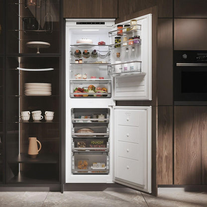 Haier HB50T618FMK 50:50 Traditional Integrated Frost Free Fridge Freezer - White