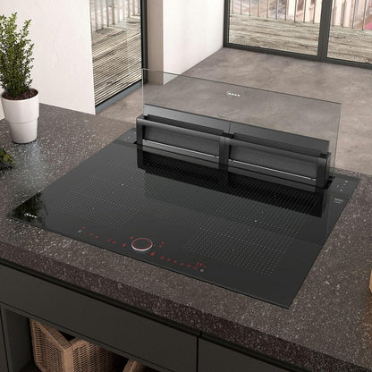 NEFF N90 I88WMM1S7B Glass & steel Downdraft Cooker Hood (W)80cm Black RRP £2199