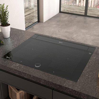 NEFF N90 I88WMM1S7B Glass & steel Downdraft Cooker Hood (W)80cm Black RRP £2199