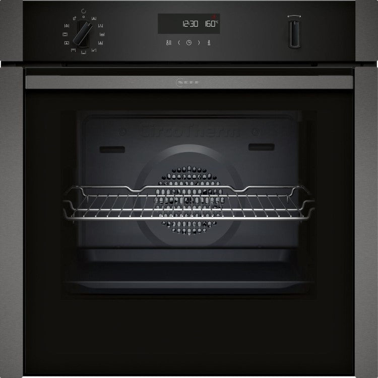 Neff N50 B6ACH7AG7B Slide and Hide Electric Single Oven - Graphite