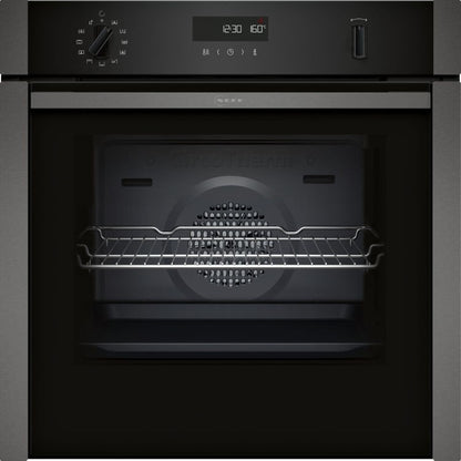 Neff N50 B6ACH7AG7B Slide and Hide Electric Single Oven - Graphite