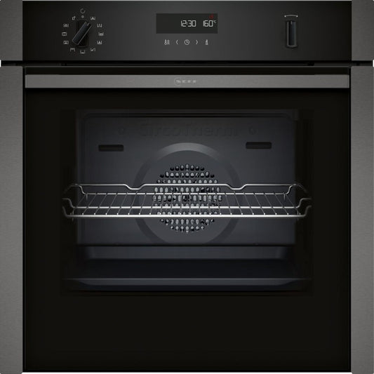 Neff N50 B6ACH7AG7B Slide and Hide Electric Single Oven - Graphite