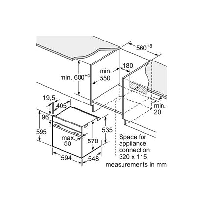 Neff N50 B6ACH7AG7B Slide and Hide Electric Single Oven - Graphite
