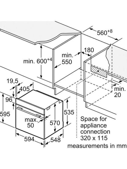 Neff N30 B1DCC0AK3B Built In Electric Single Oven, Black