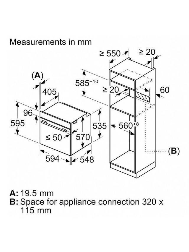 Neff N30 B1DCC0AK3B Built In Electric Single Oven, Black