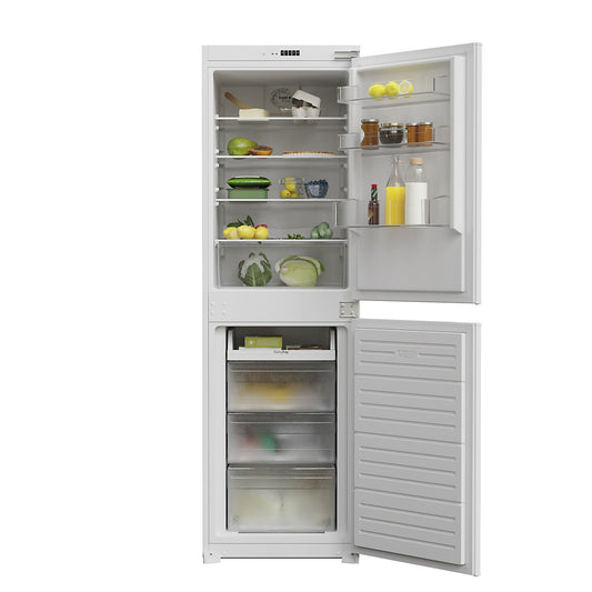 GoodHome GHBI5050UK 50:50 Classic Built-in Frost Free Fridge Freezer Gloss White