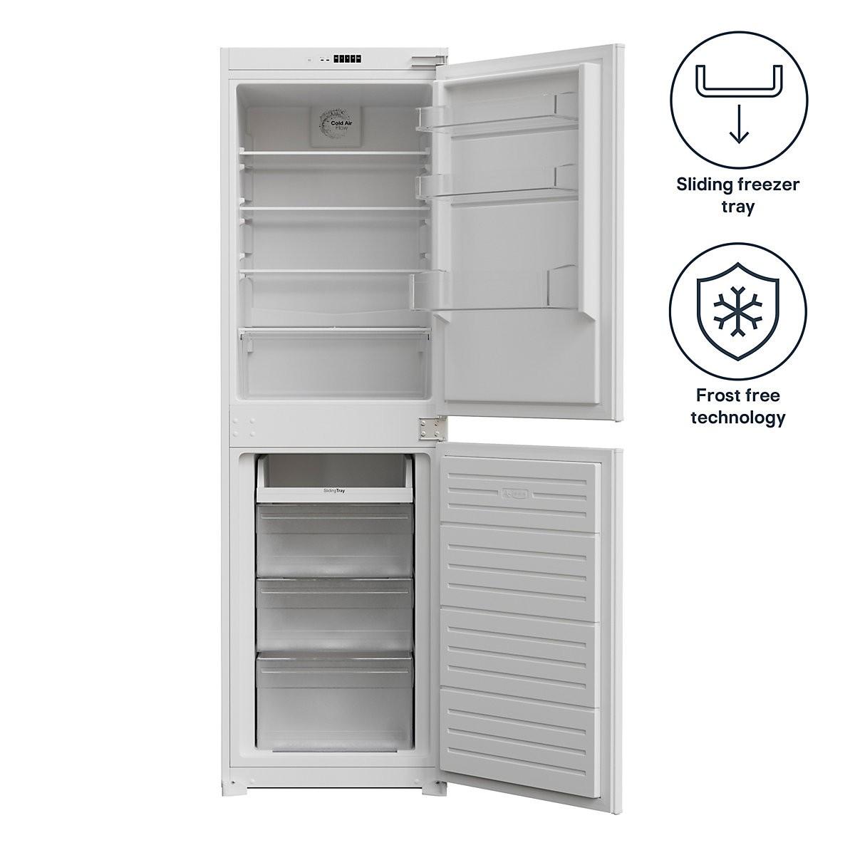 GoodHome GHBI5050UK 50:50 Classic Built-in Frost Free Fridge Freezer Gloss White