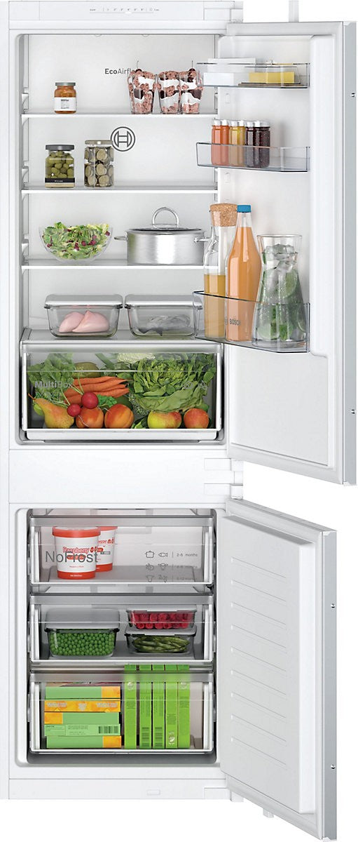 Bosch KIN86NSE0G 60:40 Traditional Built-in Frost Free Fridge Freezer - White