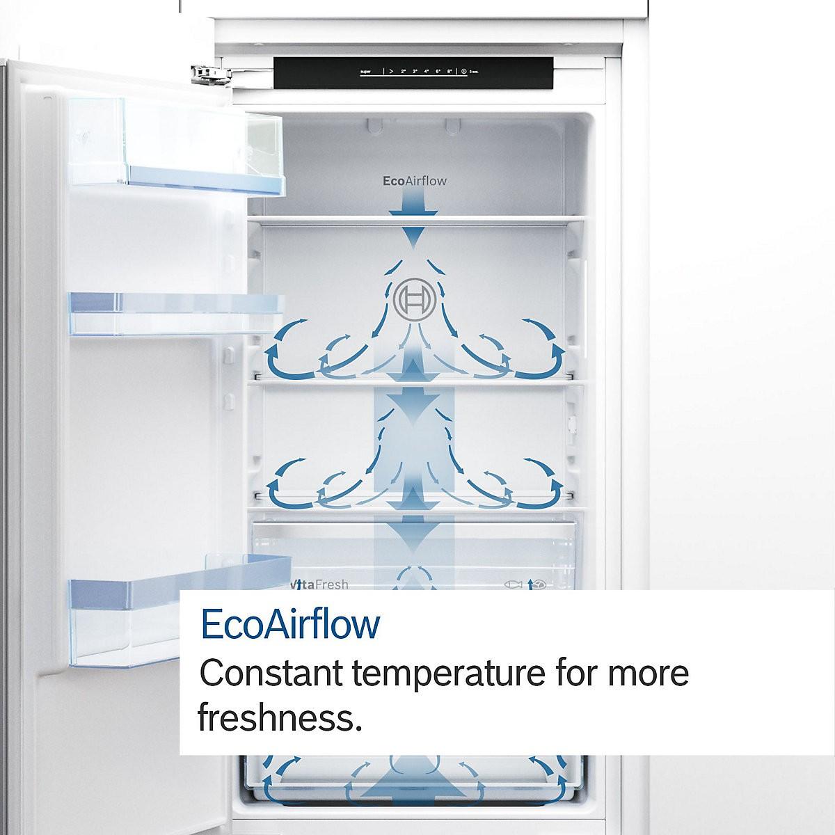 Bosch KIN86NSE0G 60:40 Traditional Built-in Frost Free Fridge Freezer - White