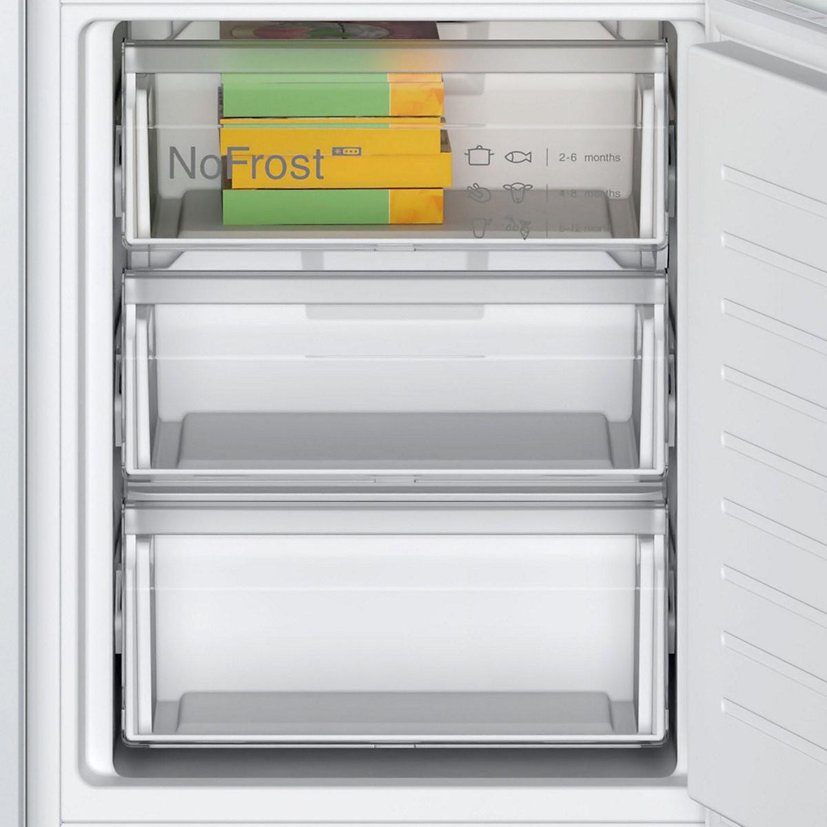 Bosch KIN86NSE0G 60:40 Traditional Built-in Frost Free Fridge Freezer - White