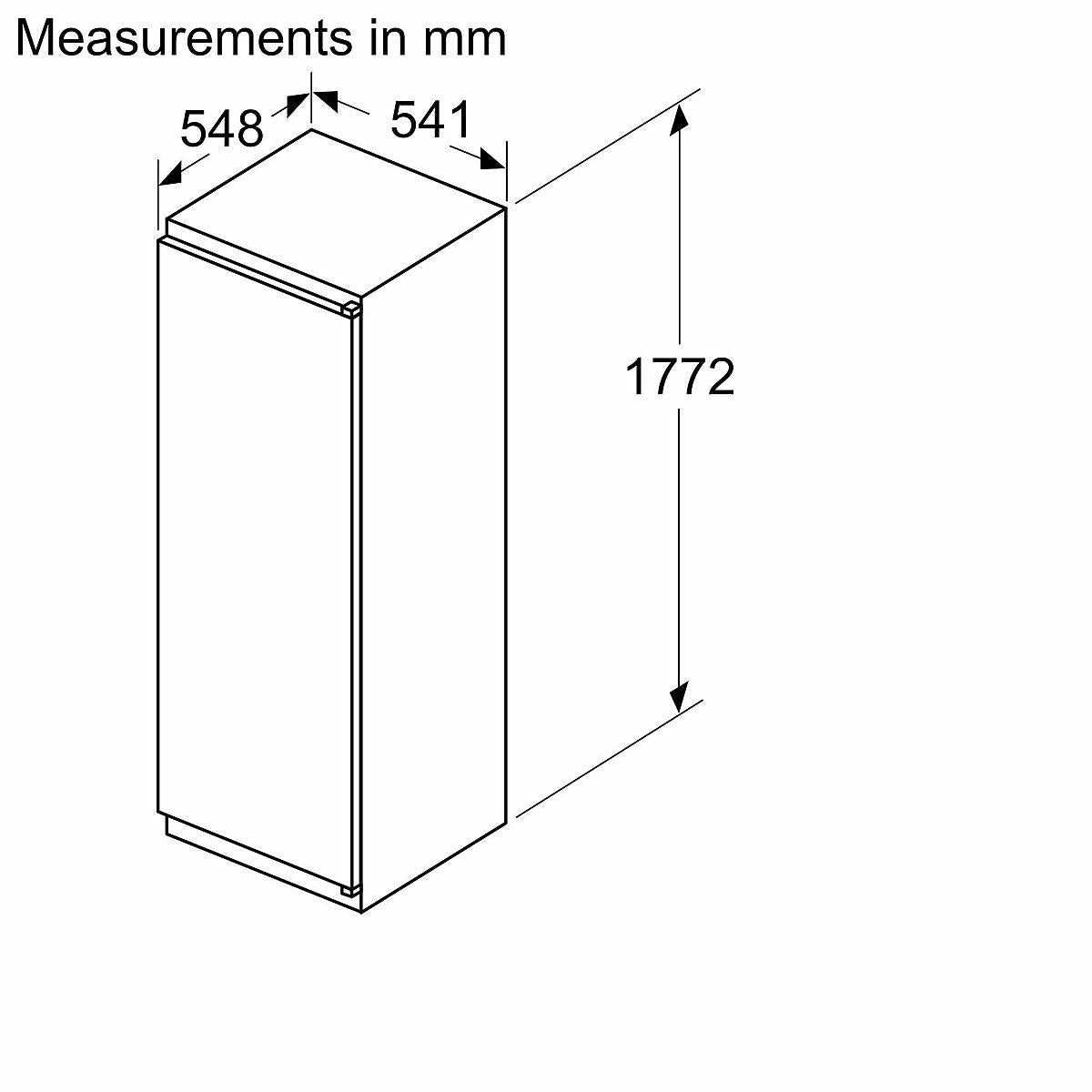 Bosch KIR81NSE0G Built-in Tall Fridge - White RRP £799