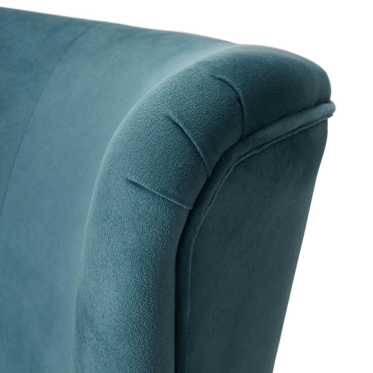 Zorita Teal Velvet Effect Occasional Chair (H)830mm (W)650mm (D)715mm