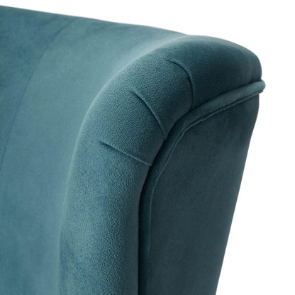 Zorita Teal Velvet Effect Occasional Chair (H)830mm (W)650mm (D)715mm