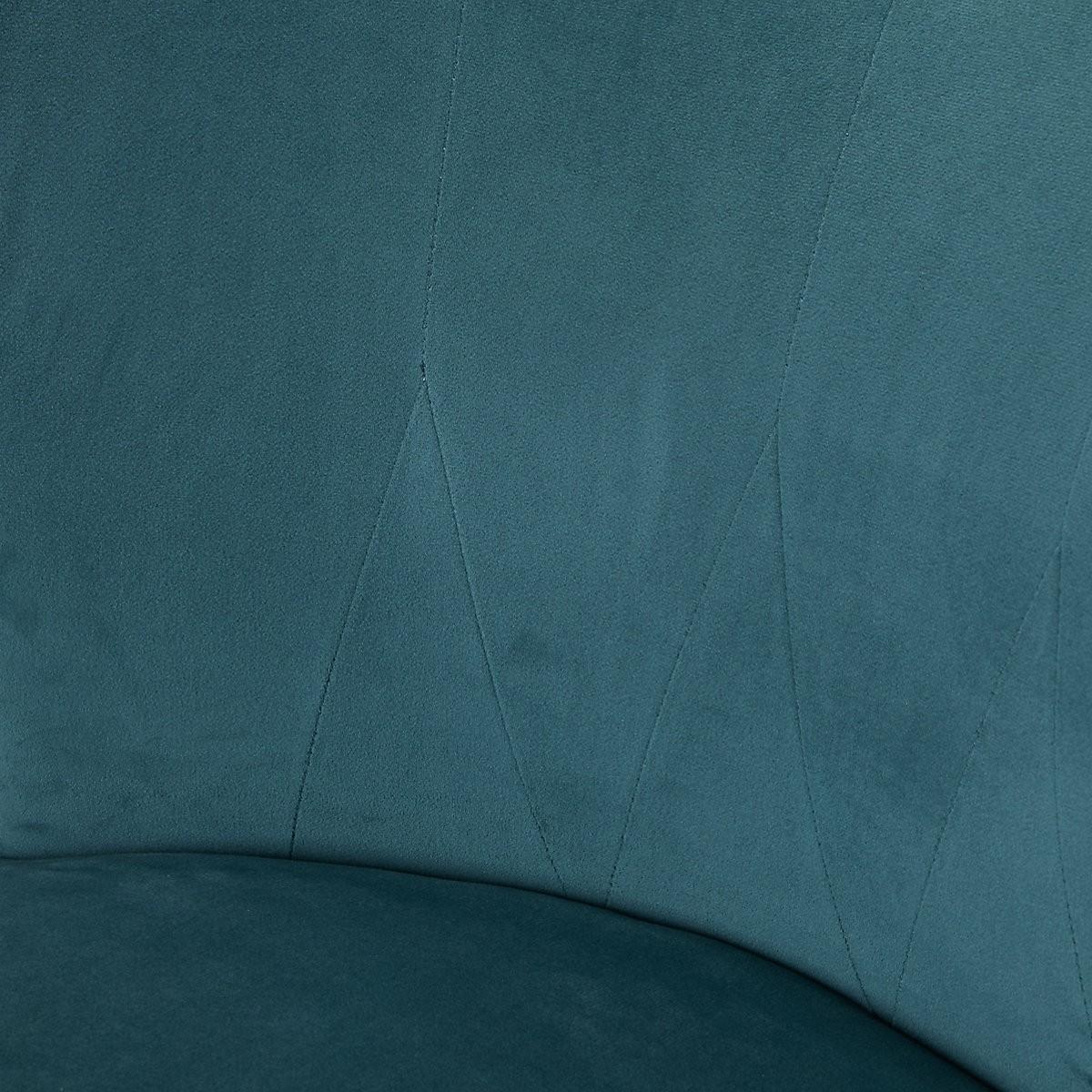 Zorita Teal Velvet Effect Occasional Chair (H)830mm (W)650mm (D)715mm