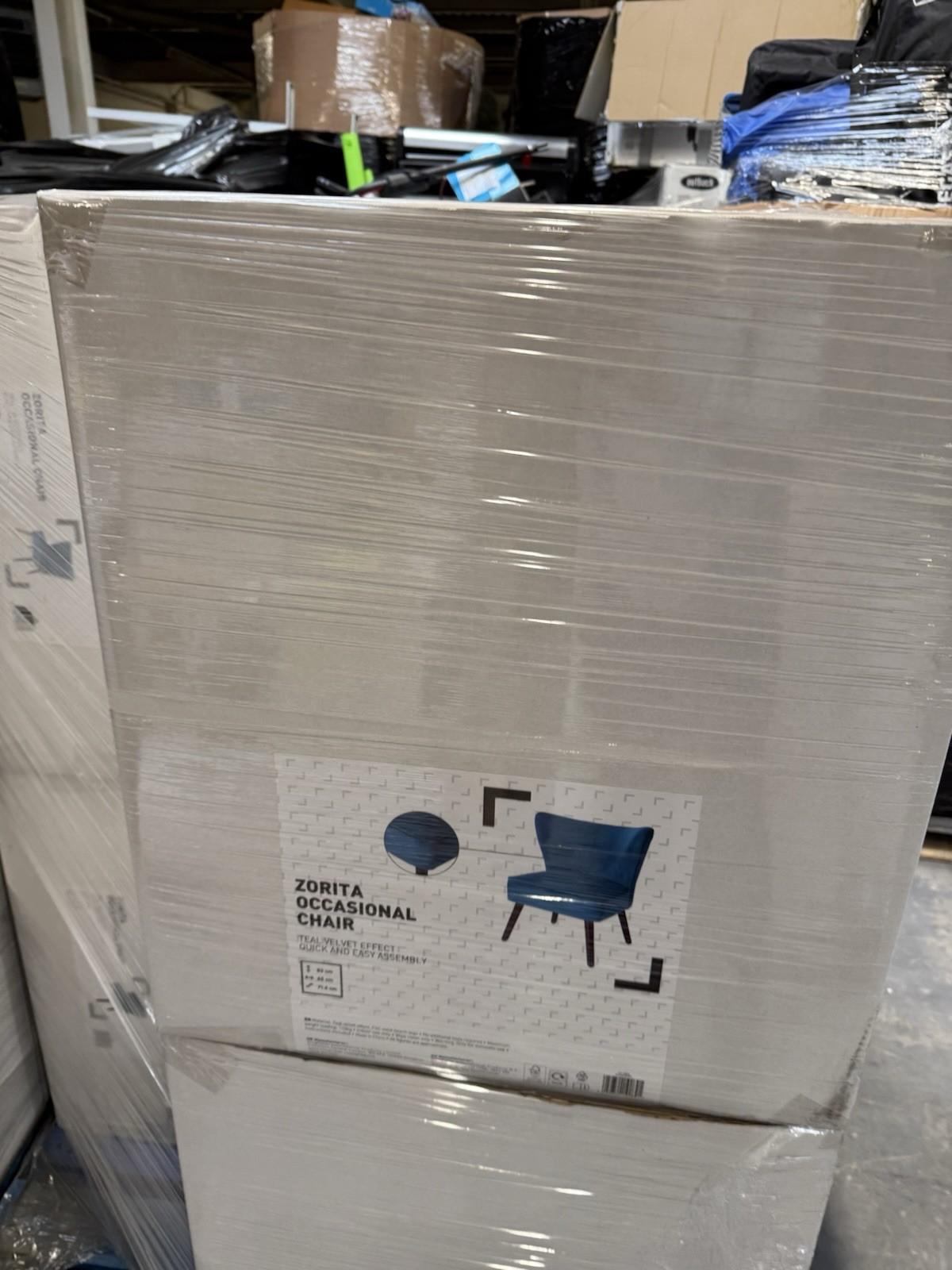 Zorita Teal Velvet Effect Occasional Chair (H)830mm (W)650mm (D)715mm