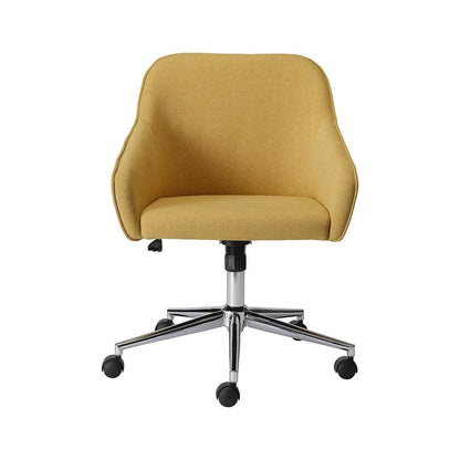 Arvor Yellow Linen effect Office Chair (H)945mm (W)620mm (D)640mm