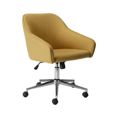 Arvor Yellow Linen effect Office Chair (H)945mm (W)620mm (D)640mm