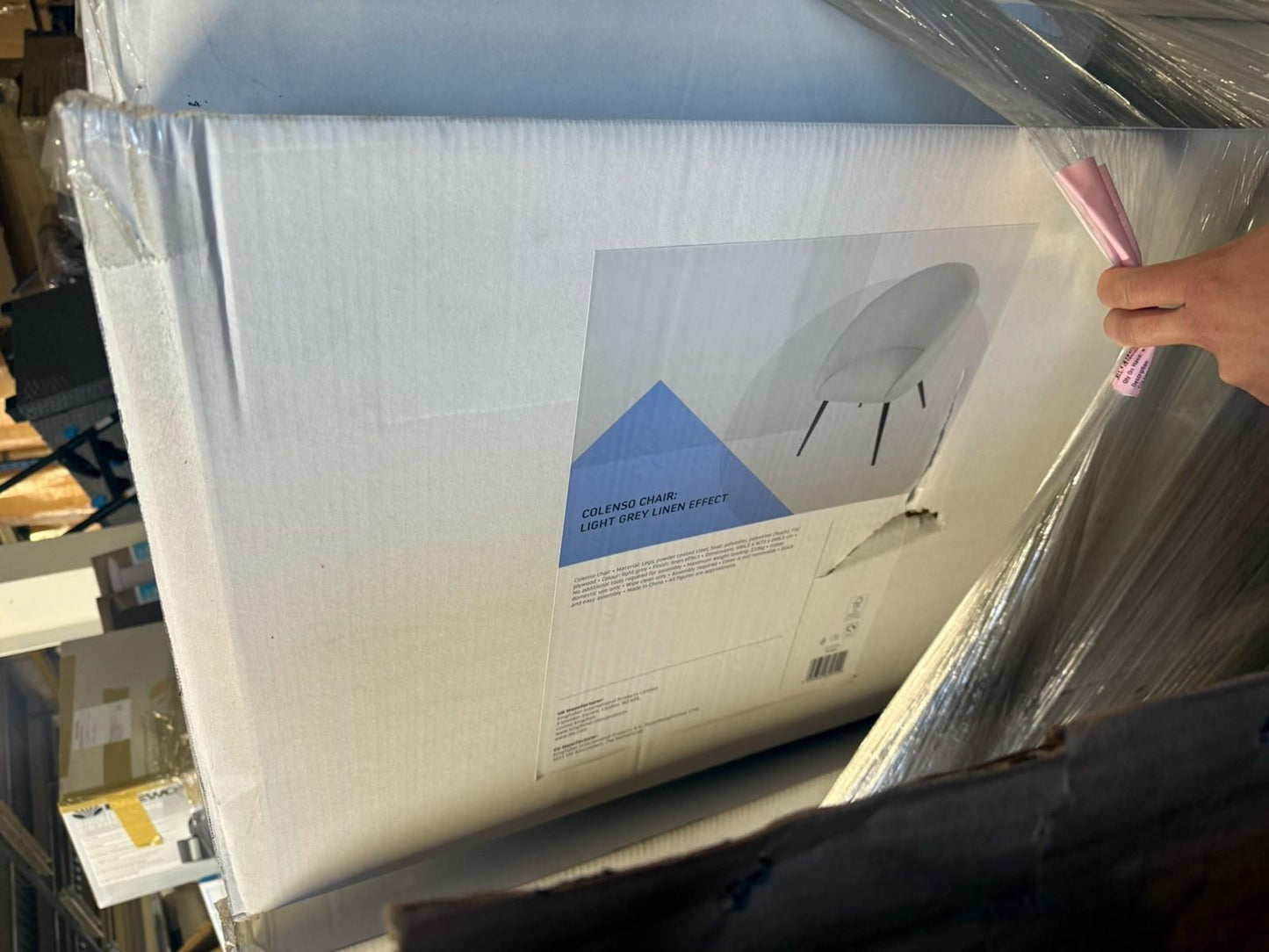 Colenso Light Grey Linen Effect Relaxer Chair (H)845mm (W)730mm (D)665mm