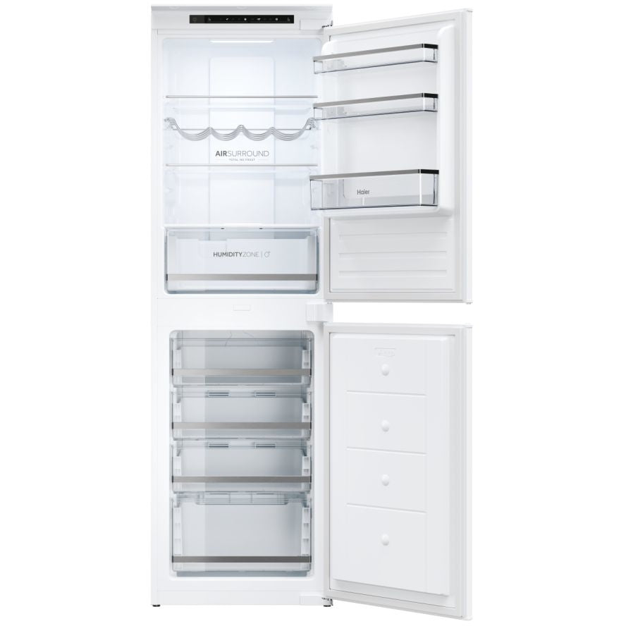Haier HB50T618FMK 50:50 Traditional Integrated Frost Free Fridge Freezer - White