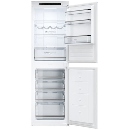 Haier HB50T618FMK 50:50 Traditional Integrated Frost Free Fridge Freezer - White