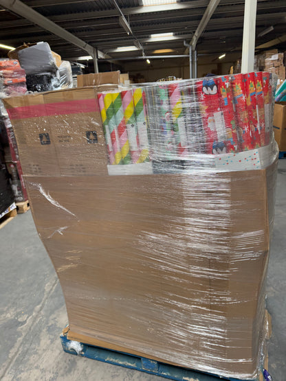 🎁 Christmas Wrapping Paper Pallet Joblot Wholesale Stock Brand New Overstock 1200+ Rolls 🎄
