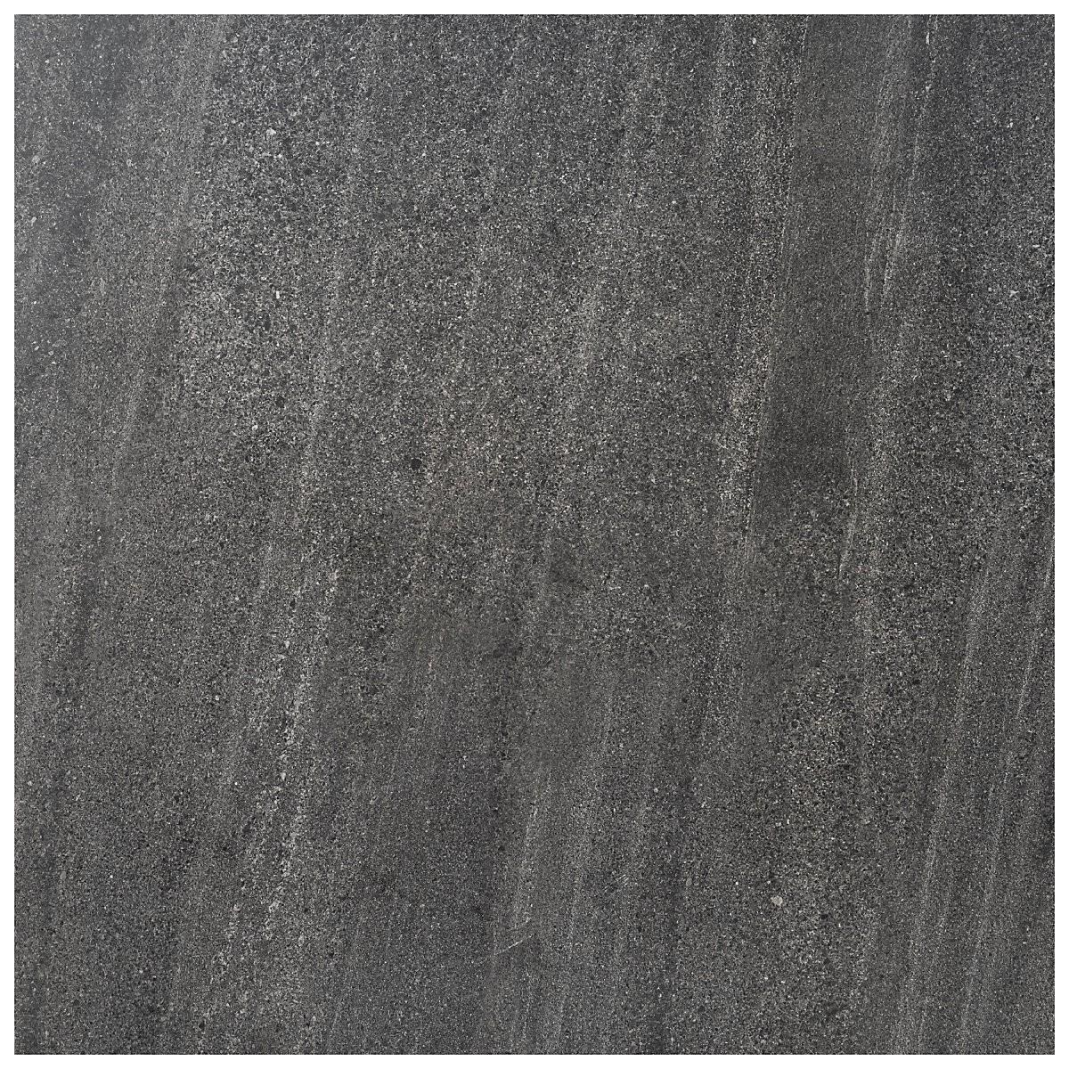 Black outdoor porcelain floor tiles with a textured surface ideal for patios and garden areas