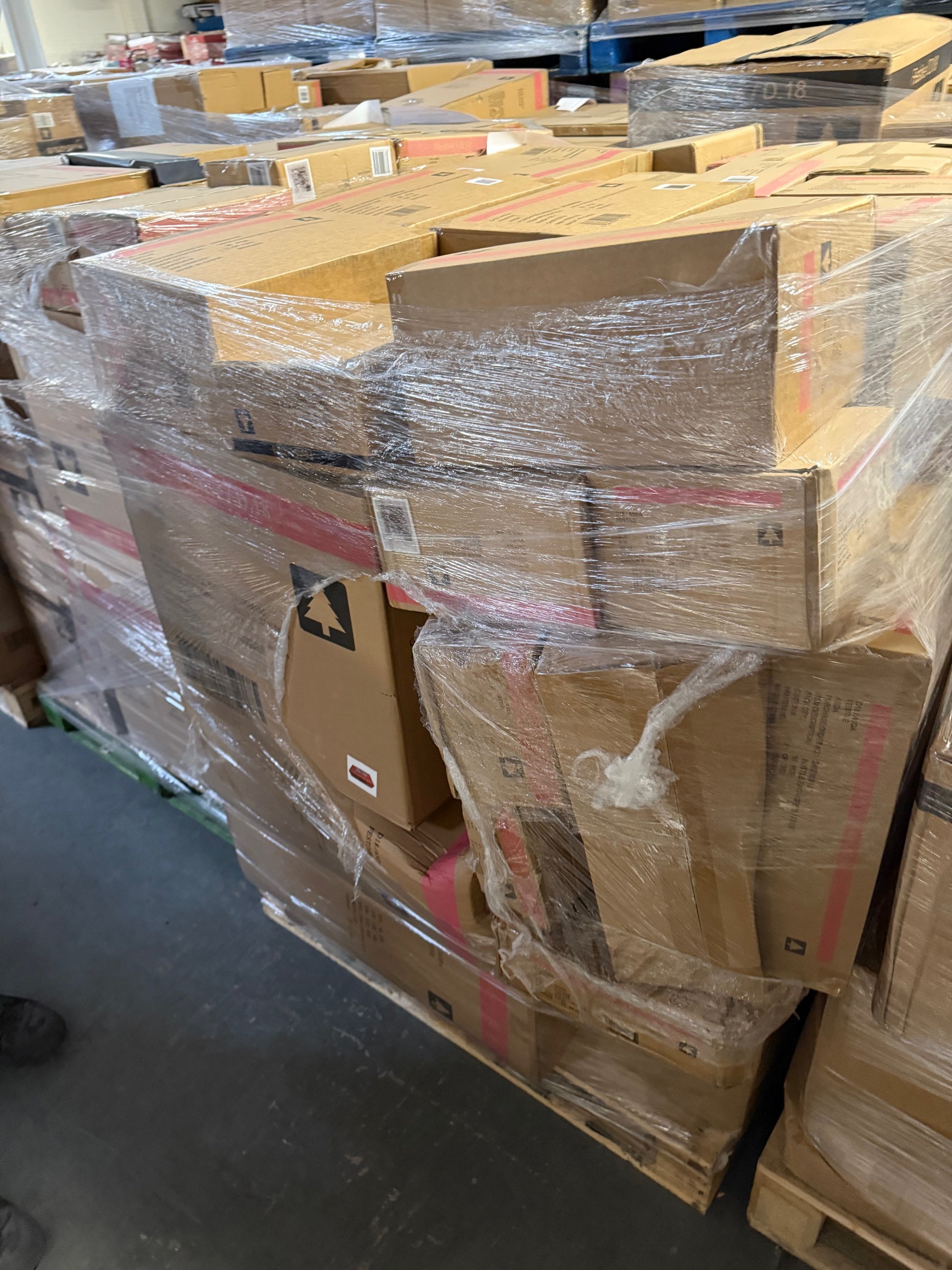 Christmas Stock Wholesale Pallet packed with assorted seasonal merchandise for retailers