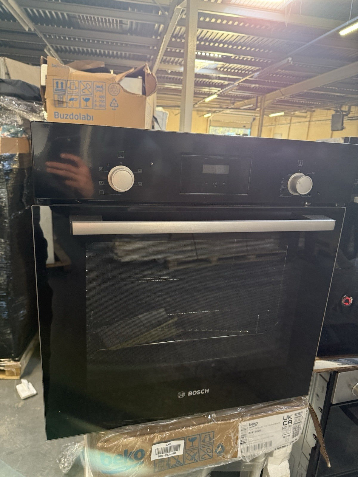 Bosch Series 2 HHF113BA0B Built-in Single Multi-function Electric Oven - Black