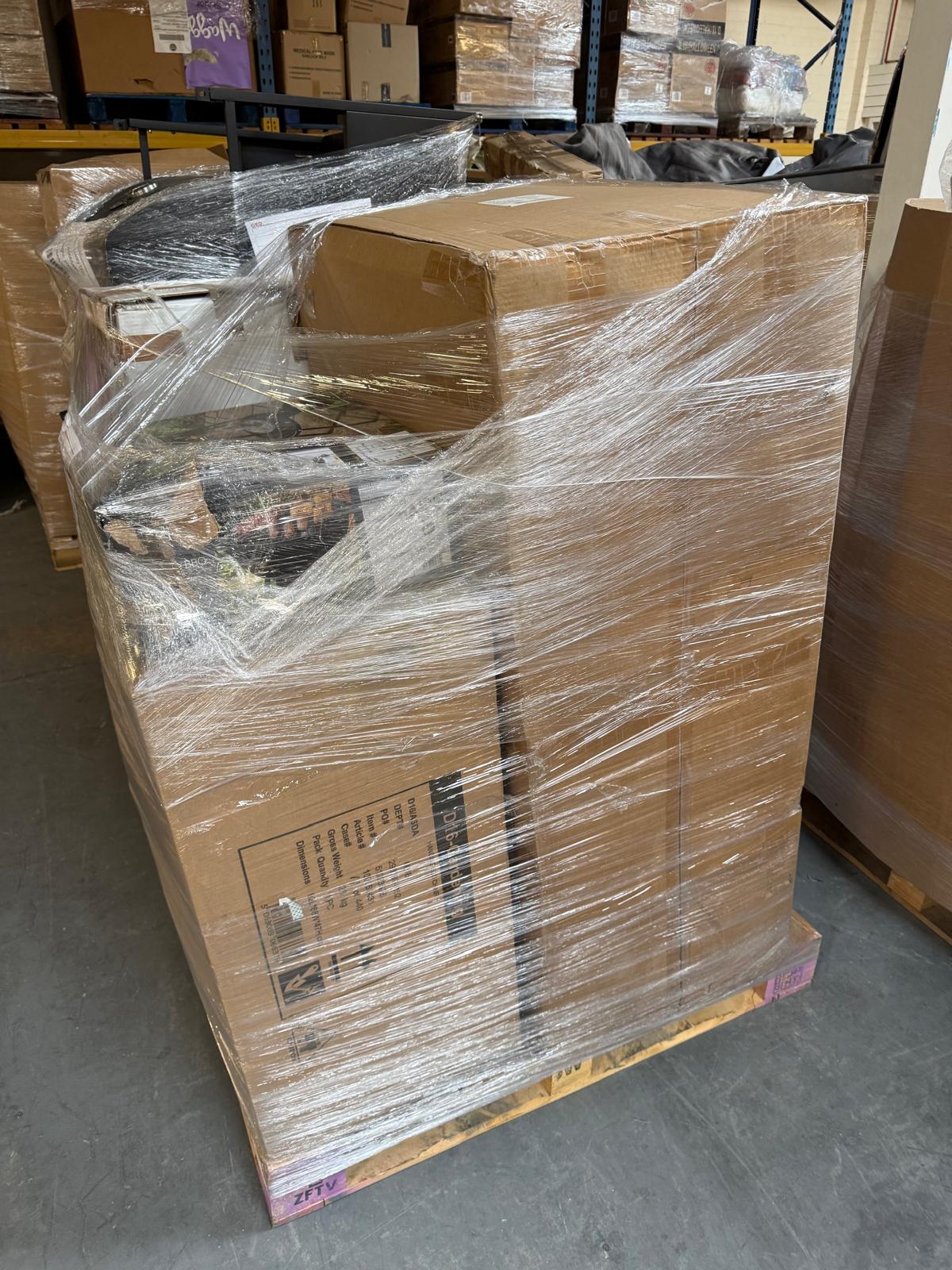 Ironbridge & Sons Ltd garden products wholesale pallet wrapped in shrink film for secure transport