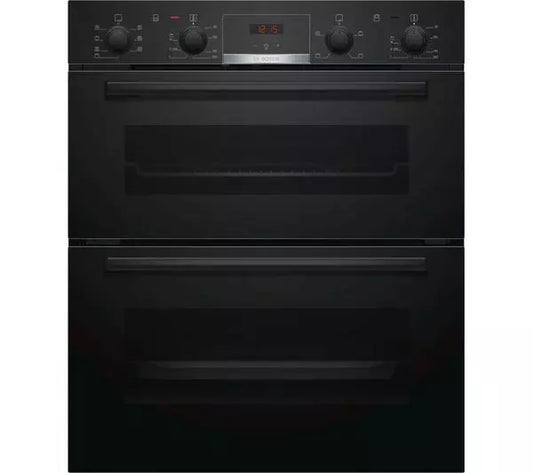 BOSCH Series 4 NBS533BB0B Electric Built-under Double Oven - Black