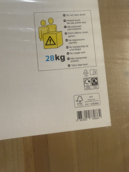 2 Panel Clear Glazed White Wooden External Panel Back Door, (H)1981mm (W)838mm